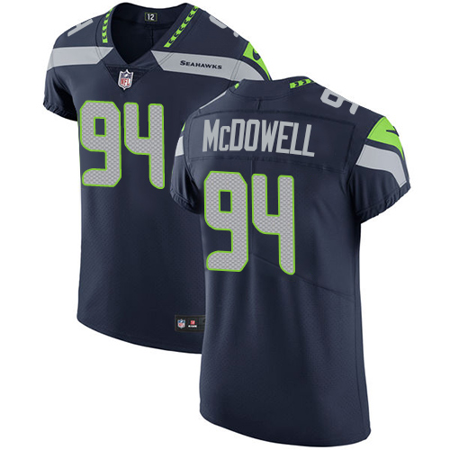 Nike Seahawks #94 Malik McDowell Steel Blue Team Color Men's Stitched NFL Vapor Untouchable Elite Jersey - Click Image to Close